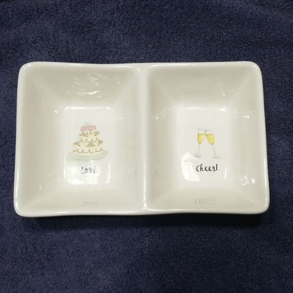 Rae Dunn Love & Cheers Bridal Dish - Picture 1 of 2